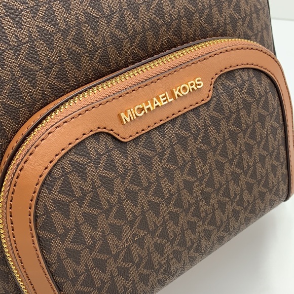 MICHAEL KORS JAYCEE MEDIUM BACKPACK BROWN SIGNATURE COLOR NWT - Picture 7 of 16